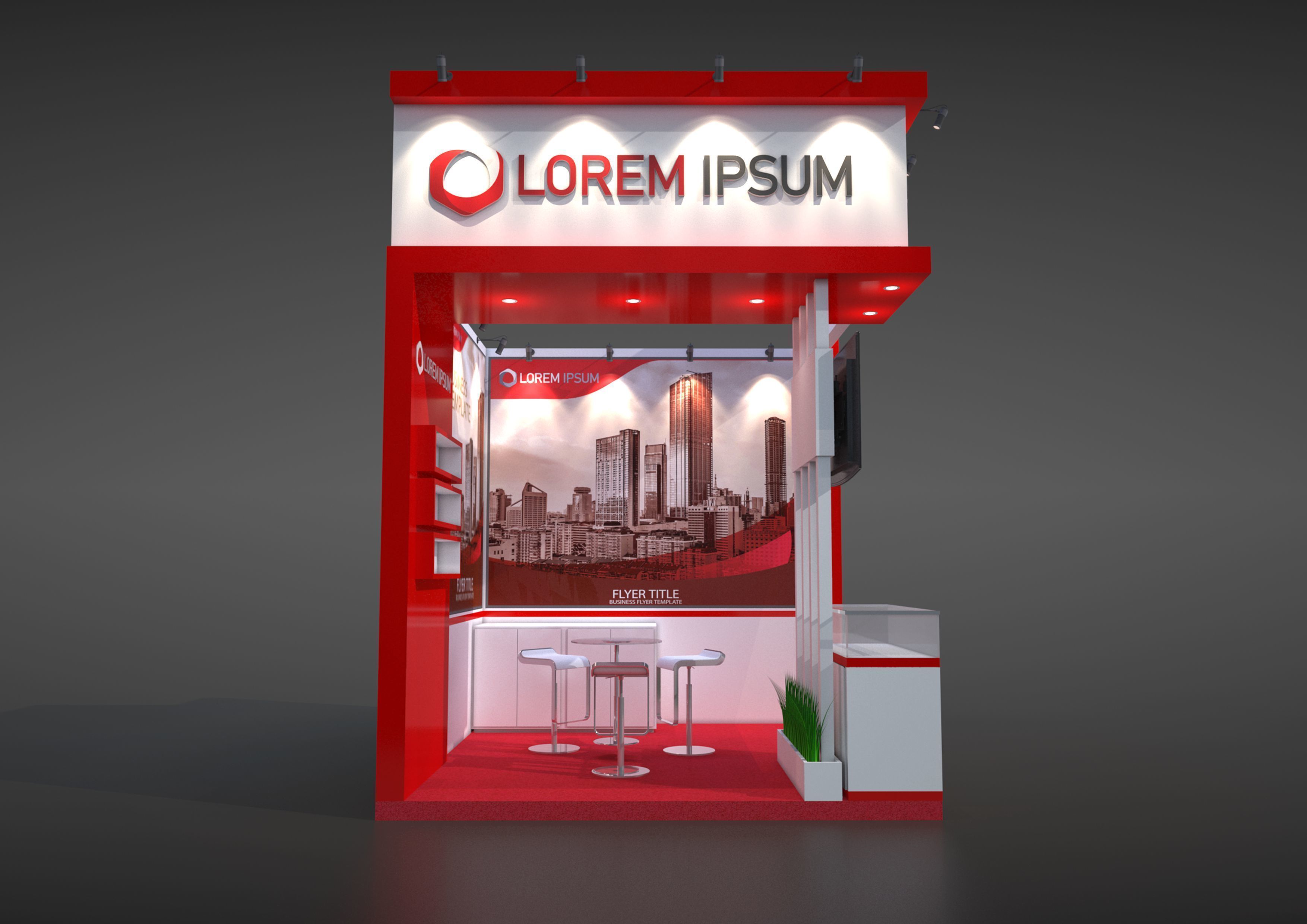 EXHIBITION STAND MS 9 sqm 3D model_2