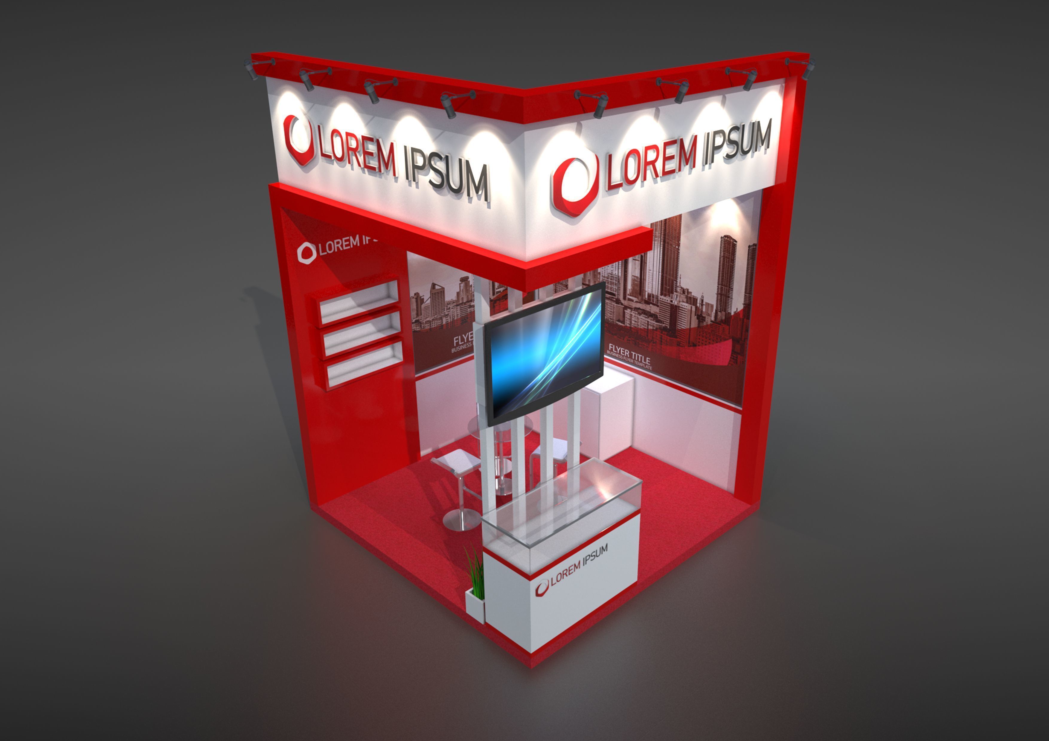 EXHIBITION STAND MS 9 sqm 3D model_4