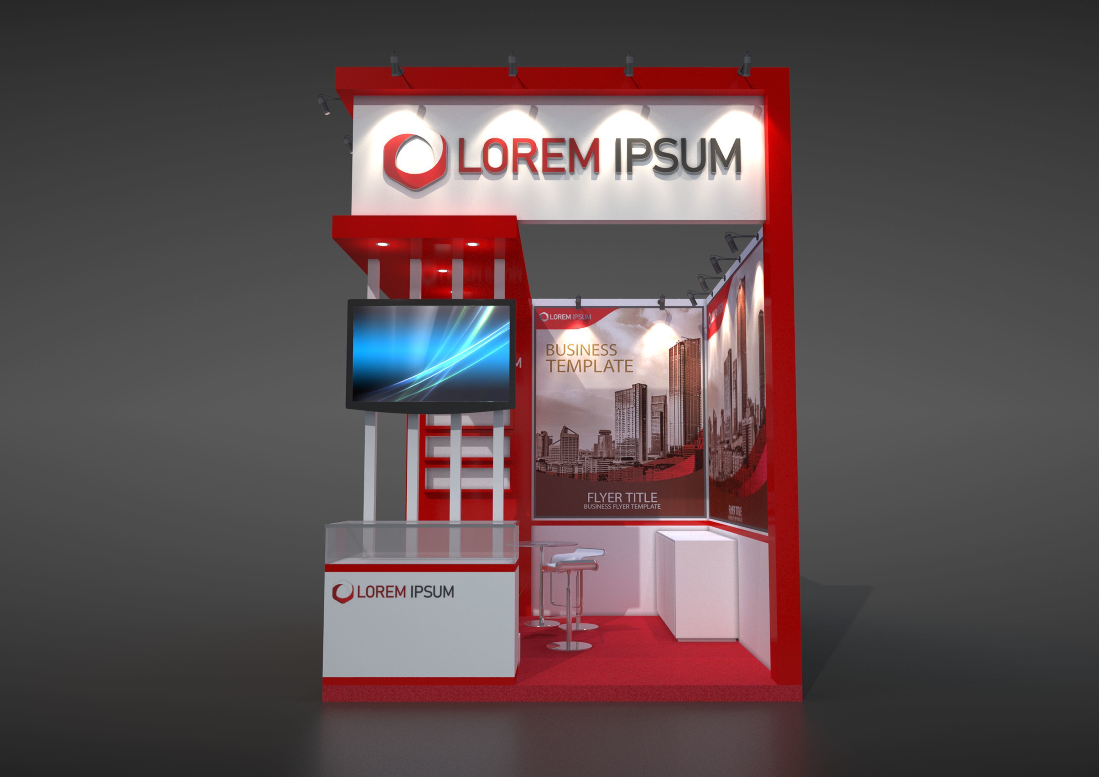 EXHIBITION STAND MS 9 sqm 3D model_3