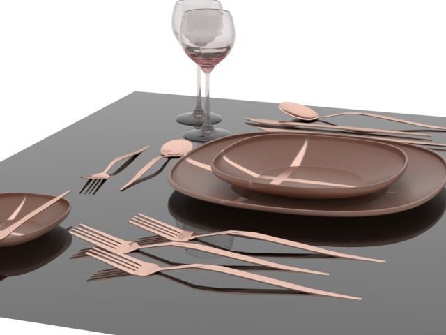 Table Setting 2 3D model_2