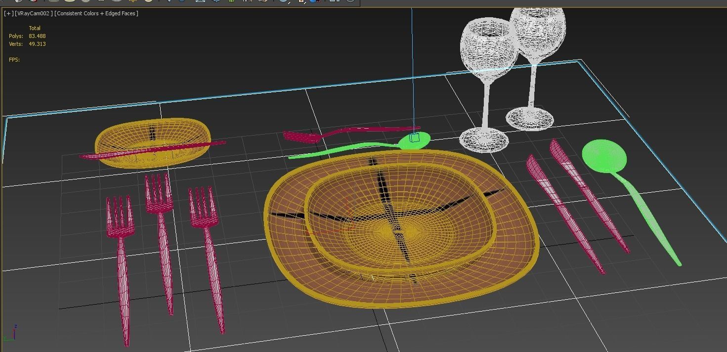 Table Setting 2 3D model_5