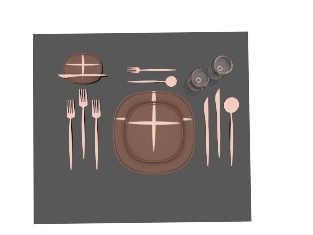 Table Setting 2 3D model_3
