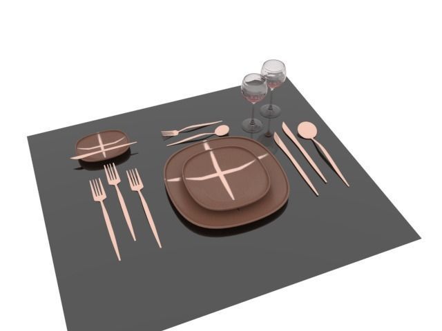 Table Setting 2 3D model_4