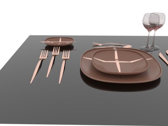 Table Setting 2 3D model_1