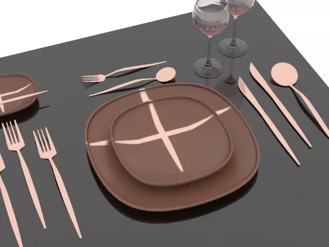 Table Setting 2 3D model_0