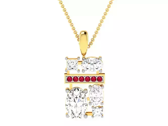 Women pendant 3dm render detail