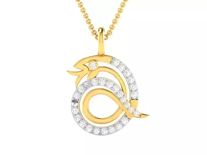 Snake pendant 3dm render detail 3D print model