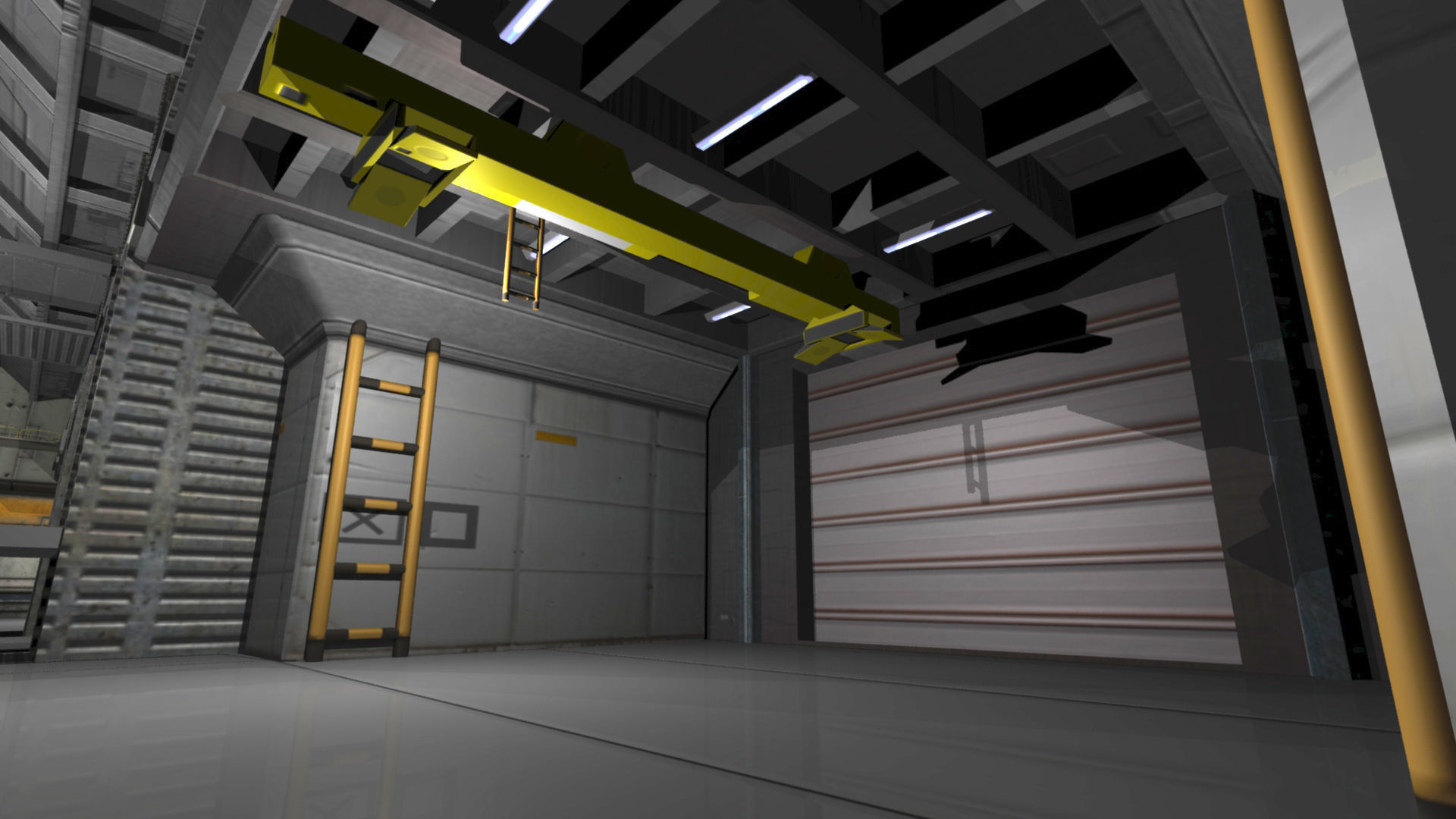 Shuttle Bay Low-poly 3D model_7