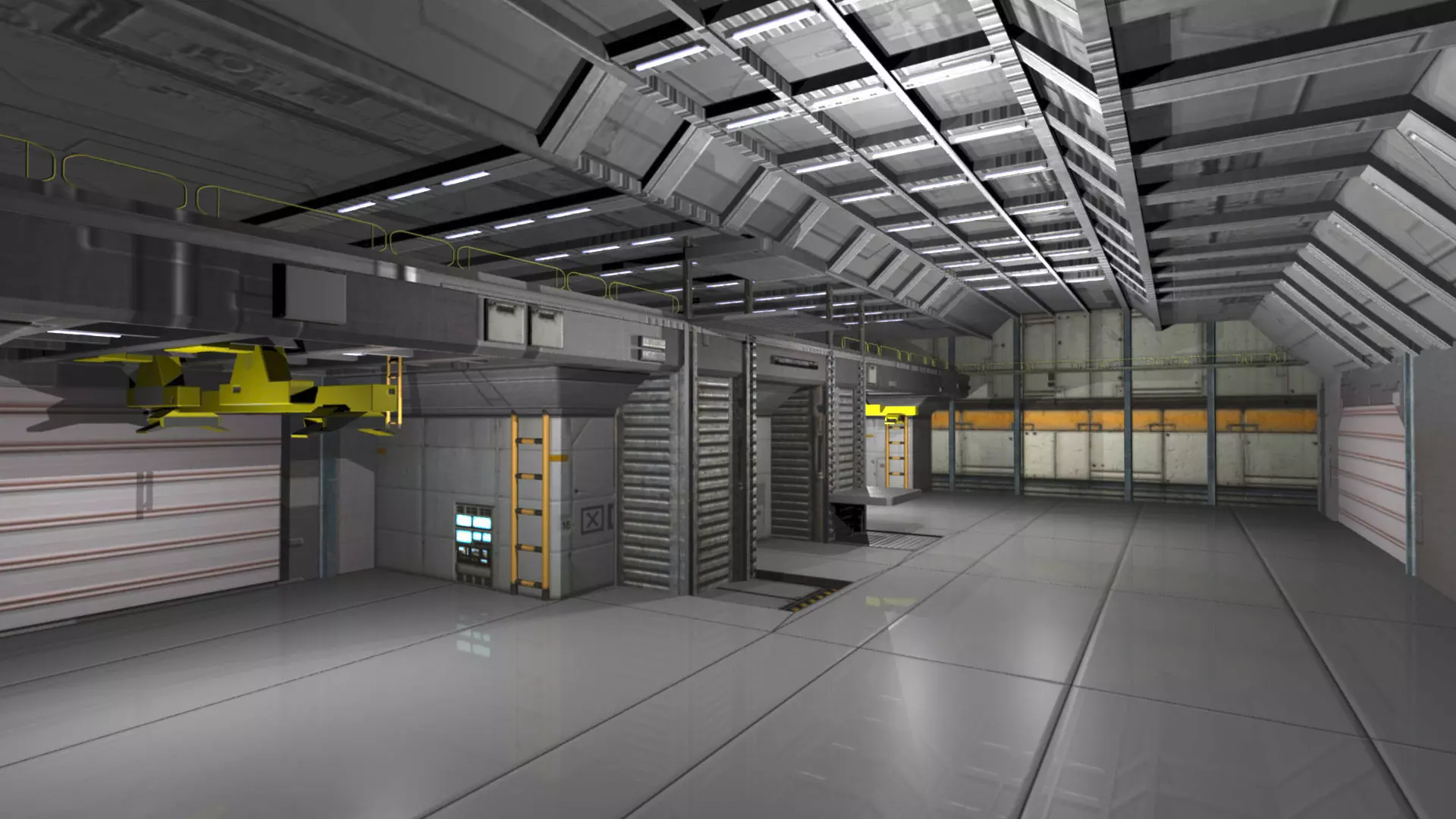 Shuttle Bay Low-poly 3D model_0