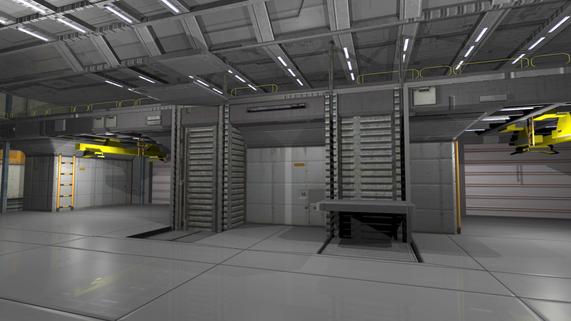 Shuttle Bay Low-poly 3D model_6