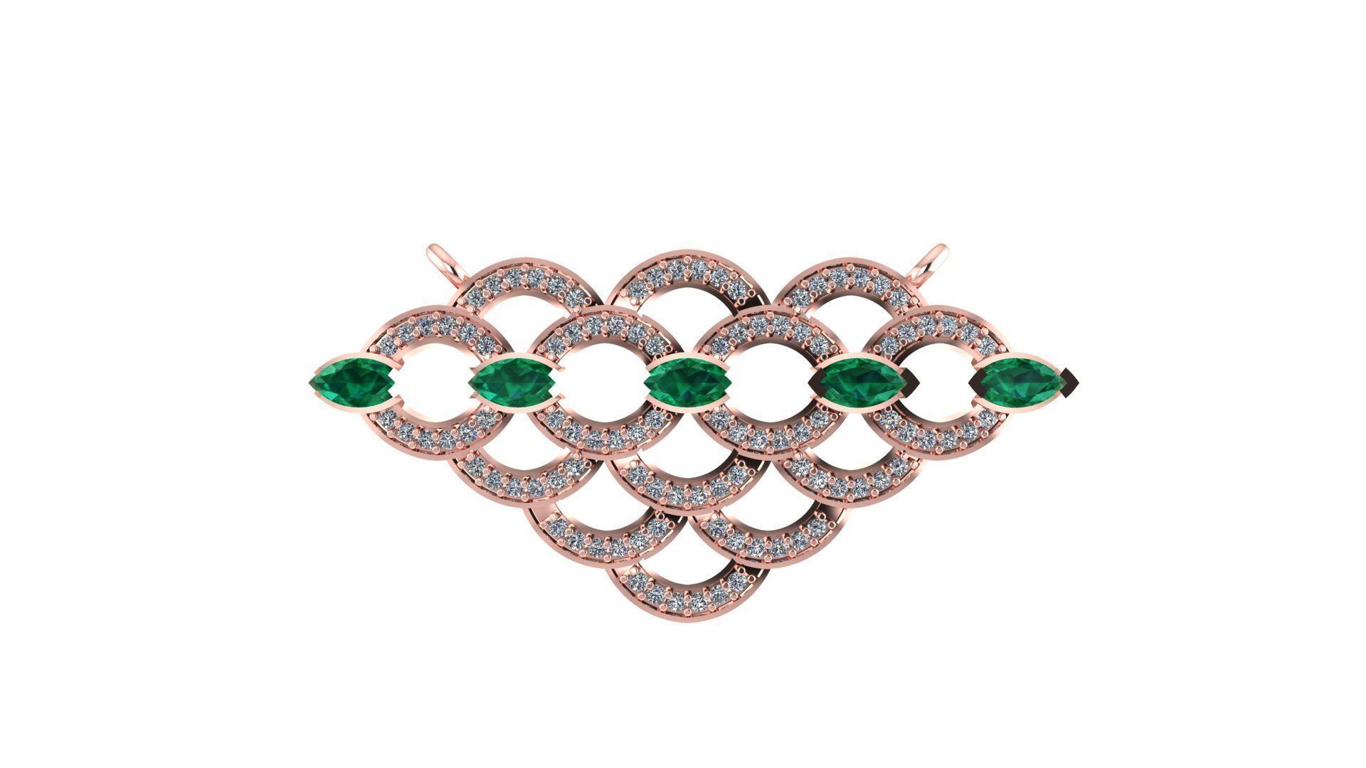  New jewelry diamond pendent 3D print model_3