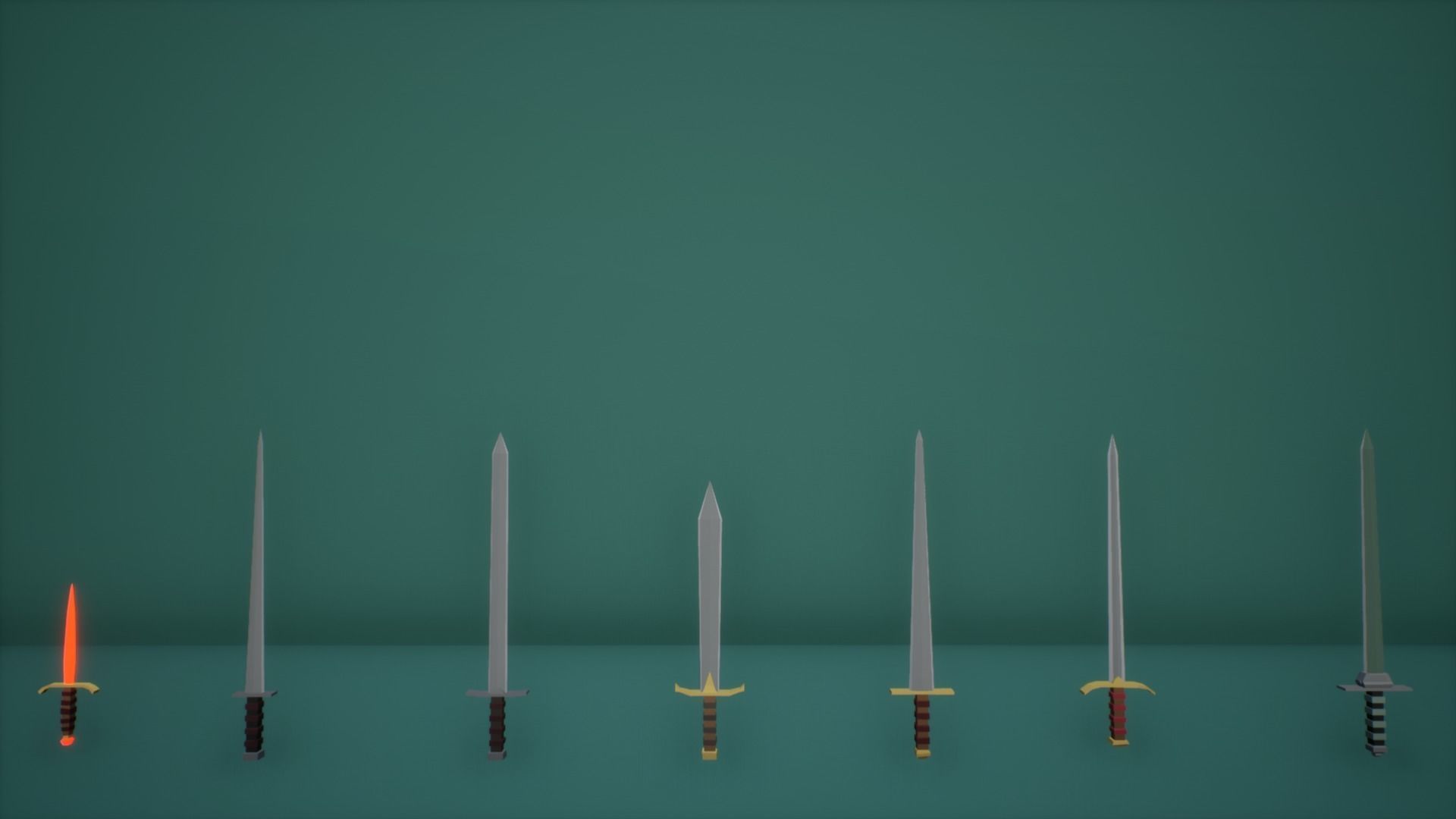 Lowpoly Fantasy Weapons Vol 2 Low-poly 3D model_5