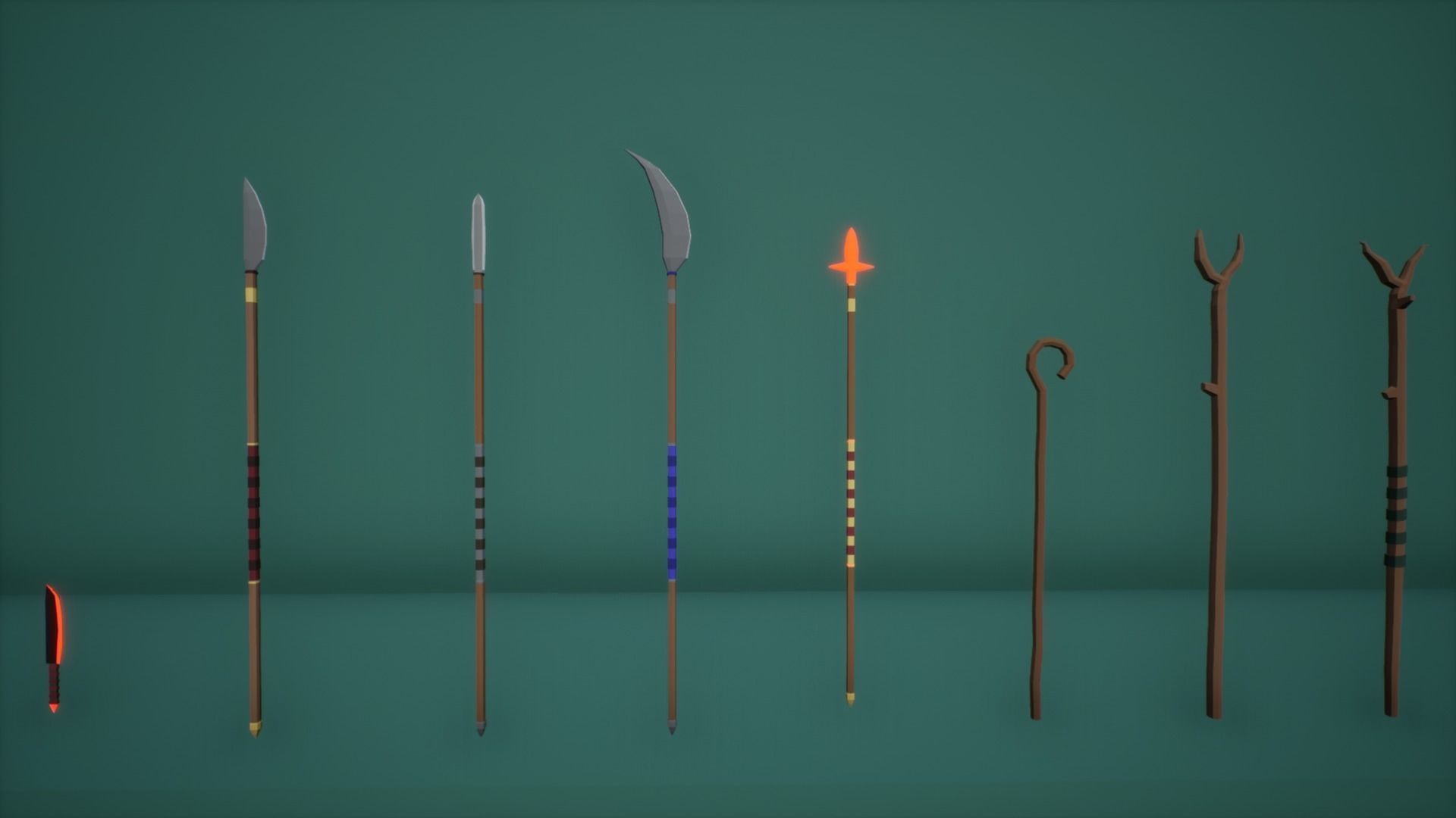 Lowpoly Fantasy Weapons Vol 2 Low-poly 3D model_1