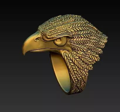 eagle ring 3D print model_0