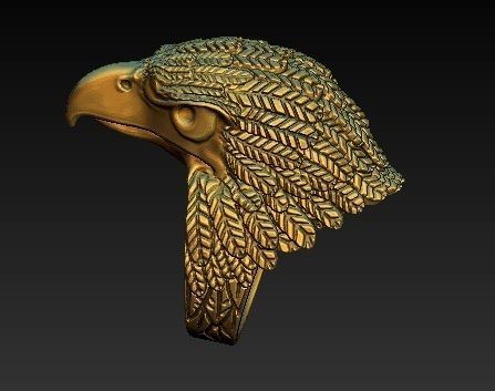 eagle ring 3D print model_2