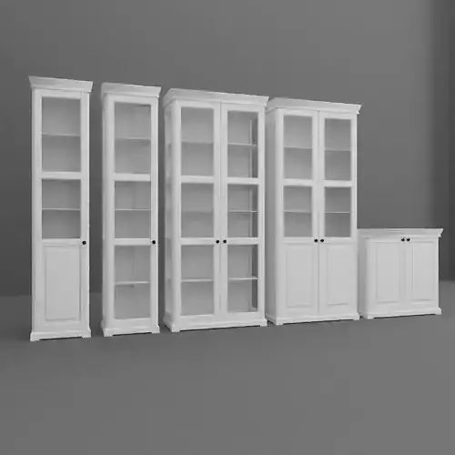 Cupboard Set bookcases 3D model