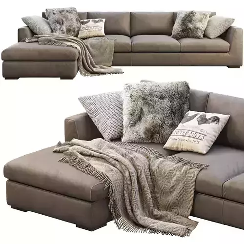 RH Modena Taper Arm Chaise Sectional Sofa 3D model