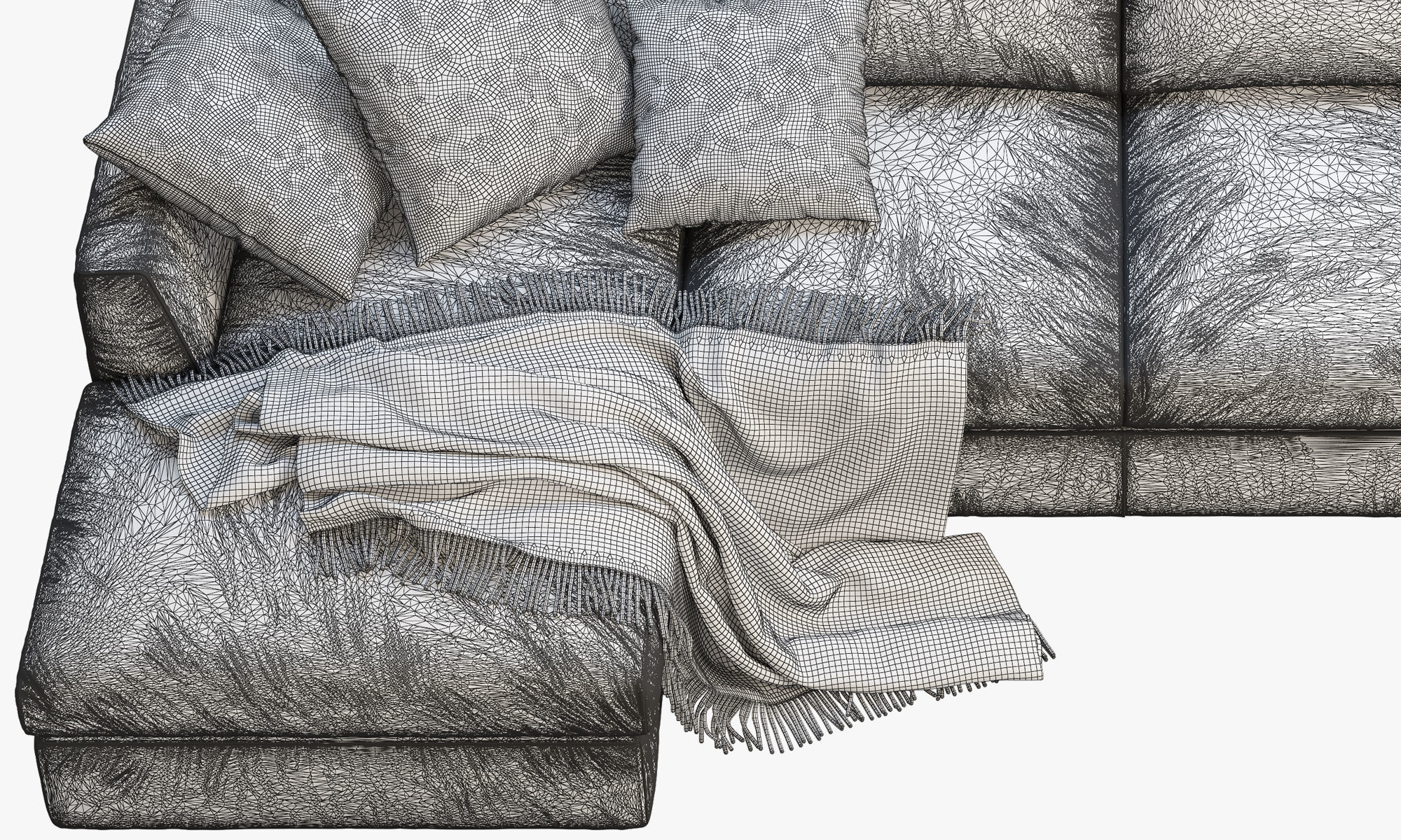 RH Modena Taper Arm Chaise Sectional Sofa 3D model_13