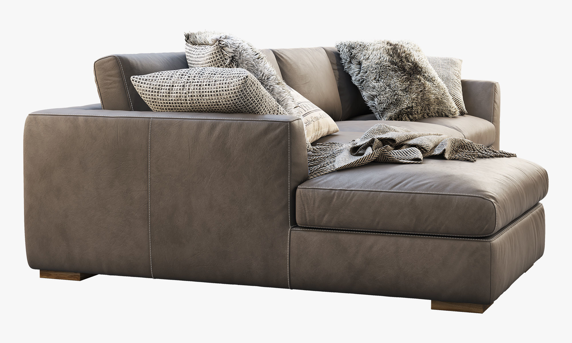 RH Modena Taper Arm Chaise Sectional Sofa 3D model_5