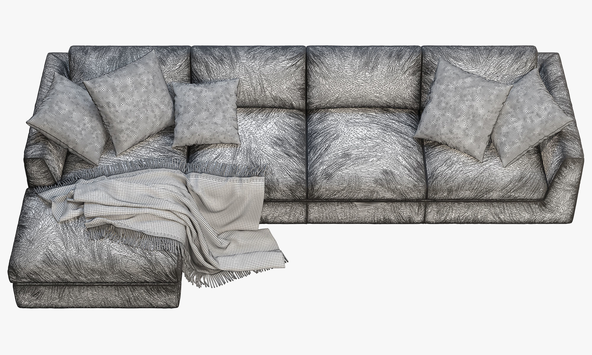 RH Modena Taper Arm Chaise Sectional Sofa 3D model_14