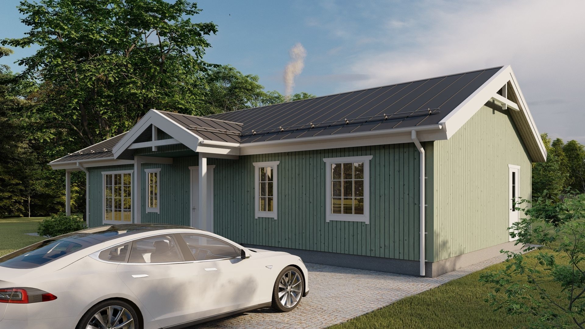 Lumion 10 scandinavian house scene and archicad sketchup 3D 3D model_3