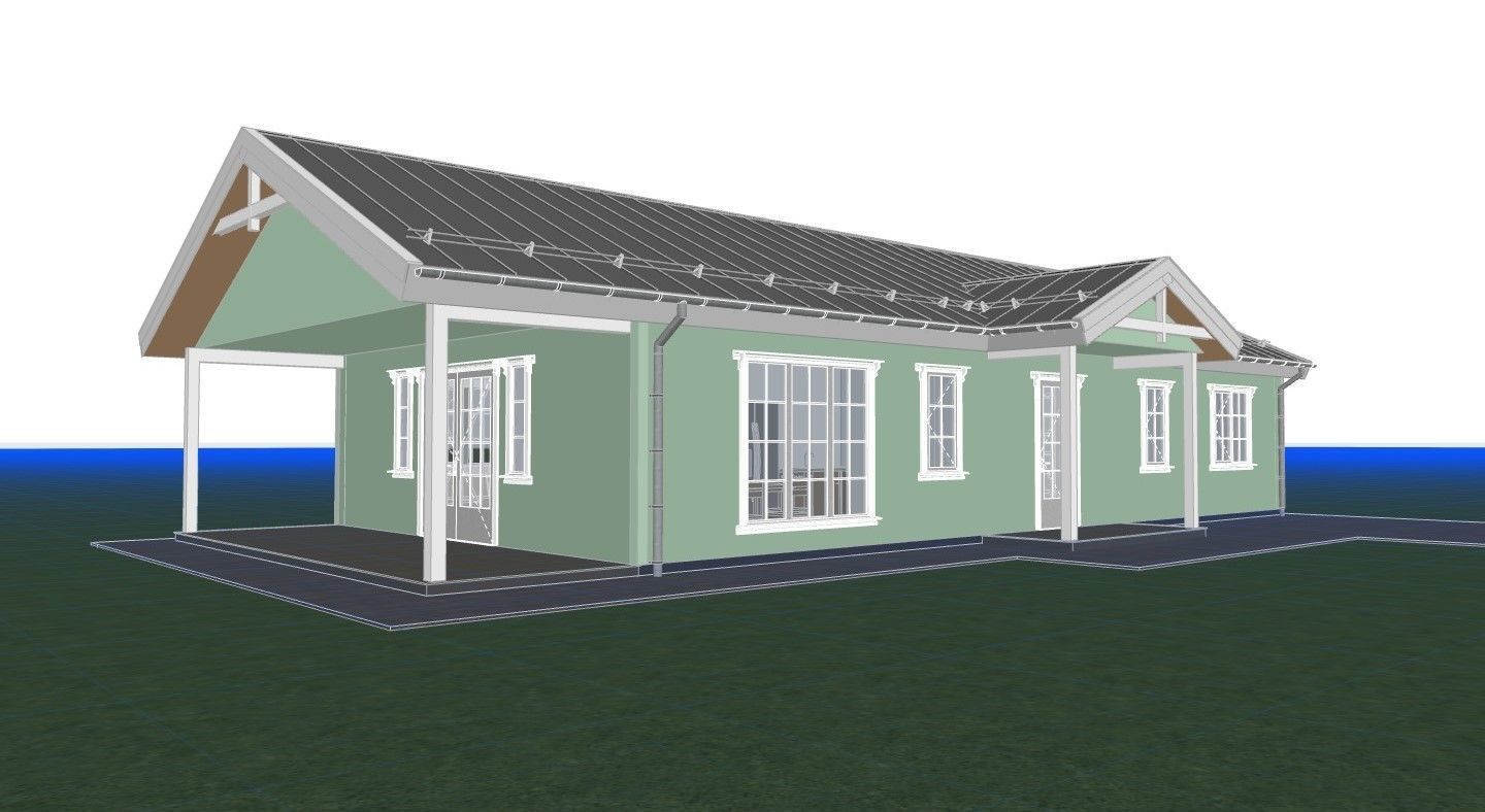 Lumion 10 scandinavian house scene and archicad sketchup 3D 3D model_6