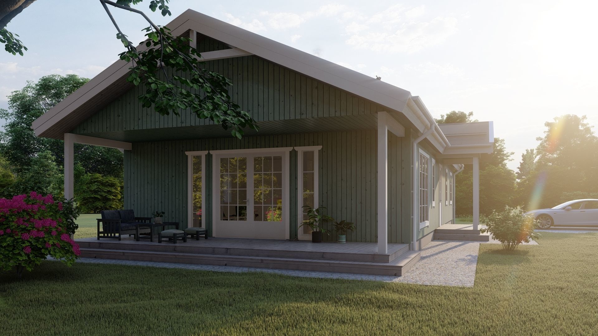 Lumion 10 scandinavian house scene and archicad sketchup 3D 3D model_2