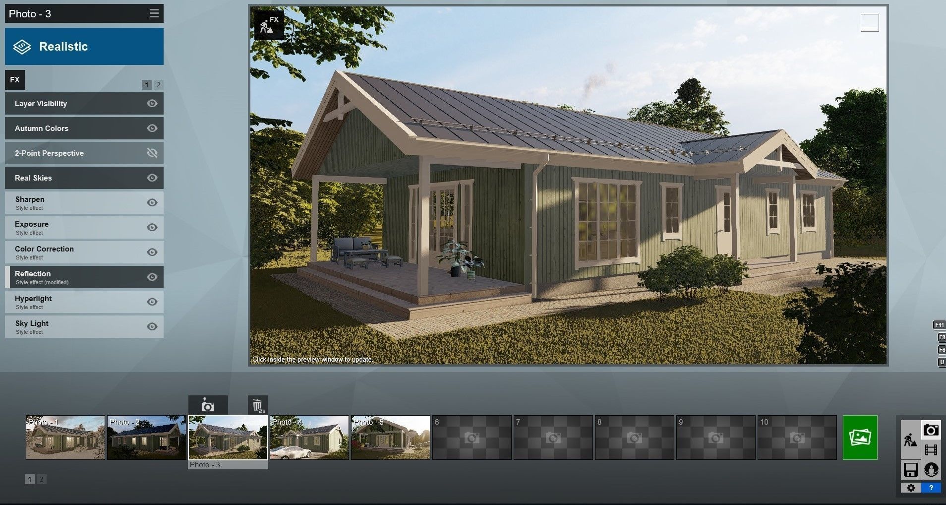 Lumion 10 scandinavian house scene and archicad sketchup 3D 3D model_5