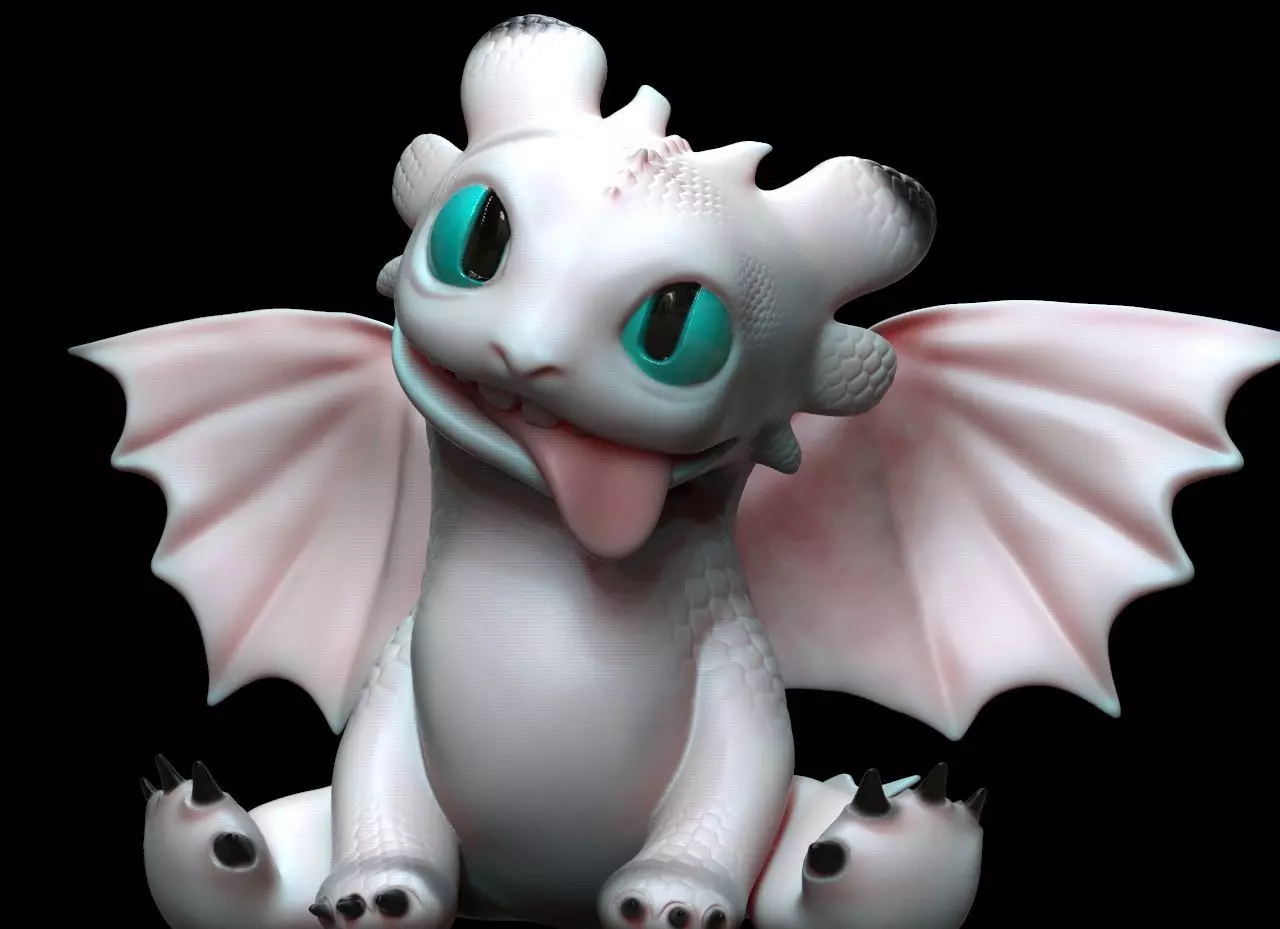baby toothless 3D print model_0