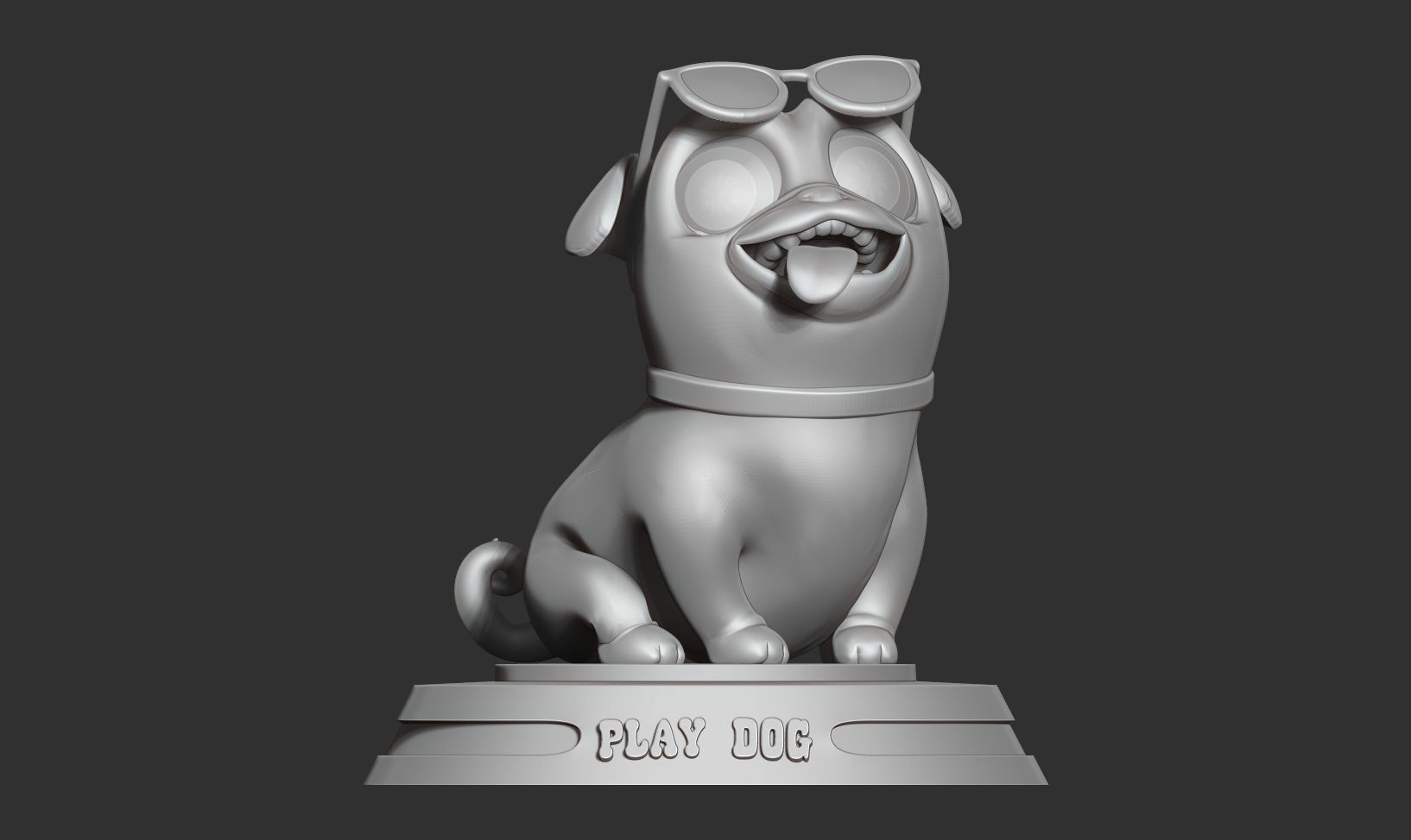 Play dog 3D print model_11
