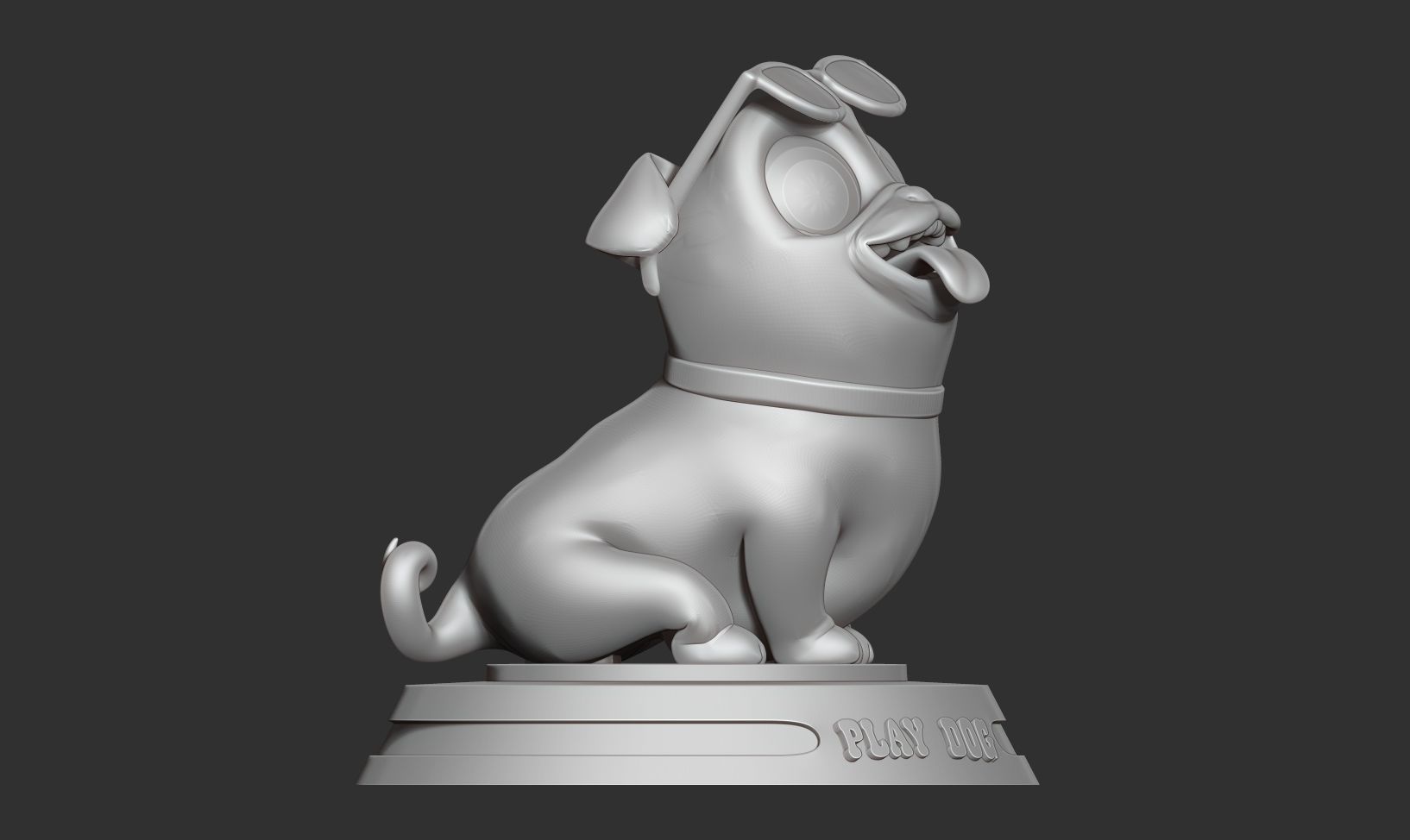 Play dog 3D print model_12