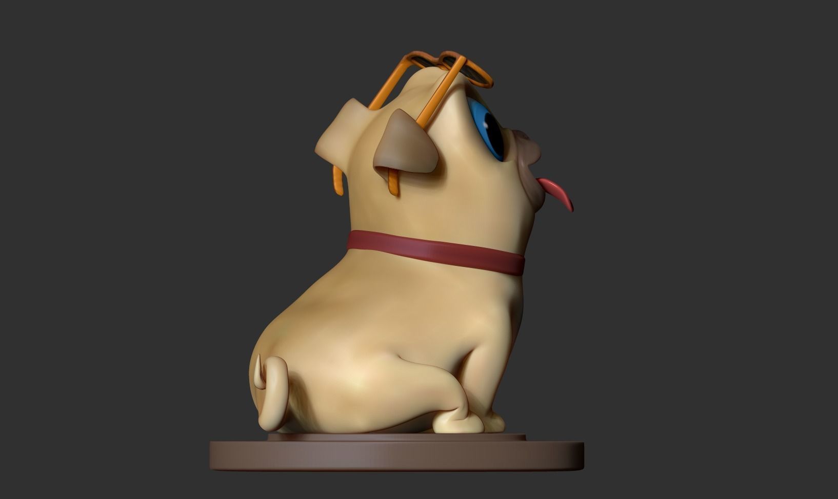 Play dog 3D print model_8
