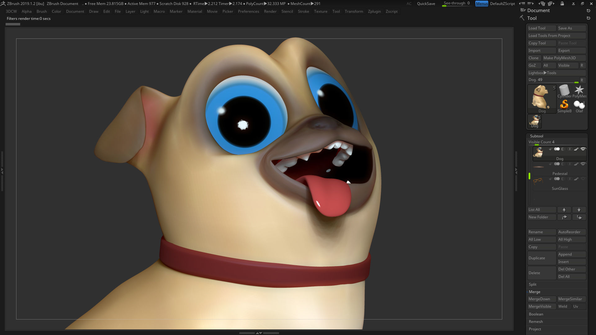 Play dog 3D print model_6