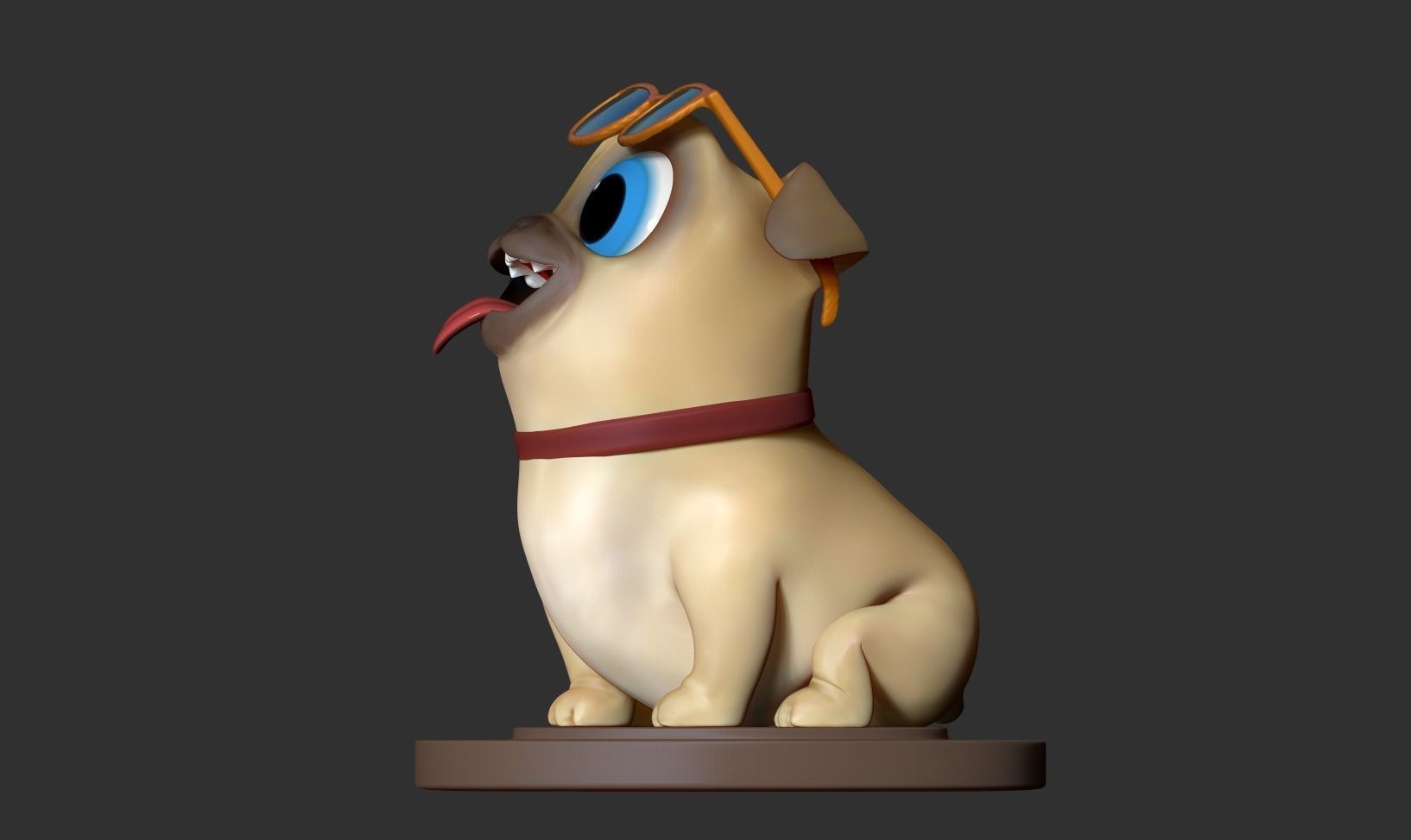 Play dog 3D print model_5