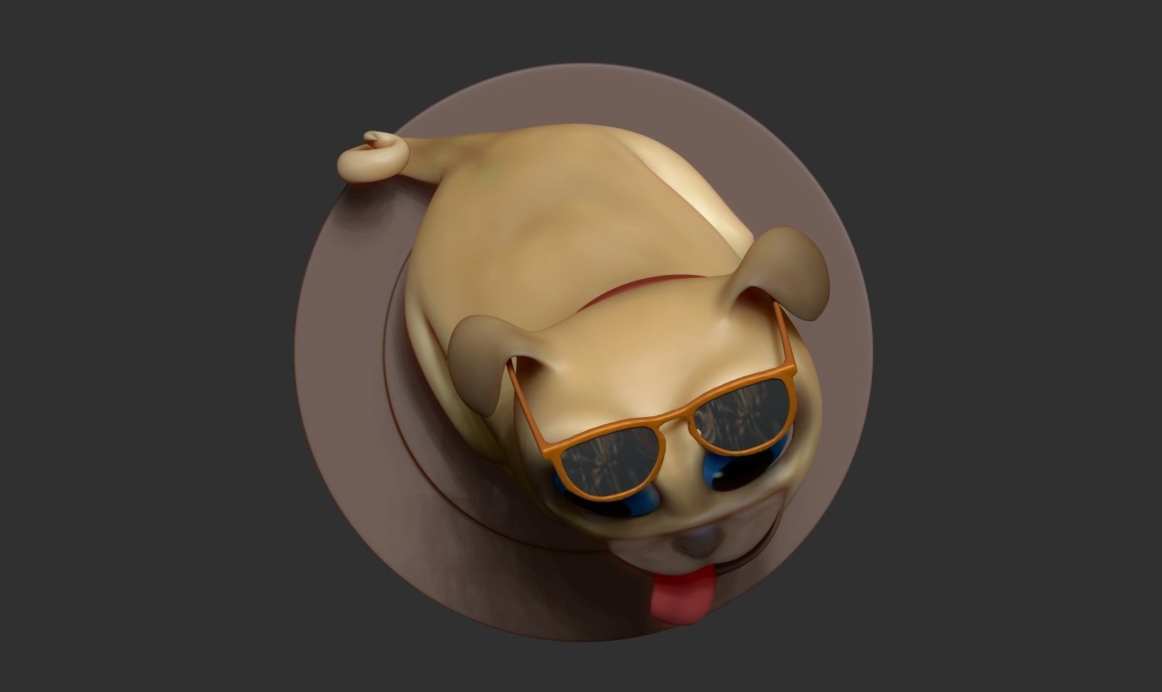 Play dog 3D print model_15