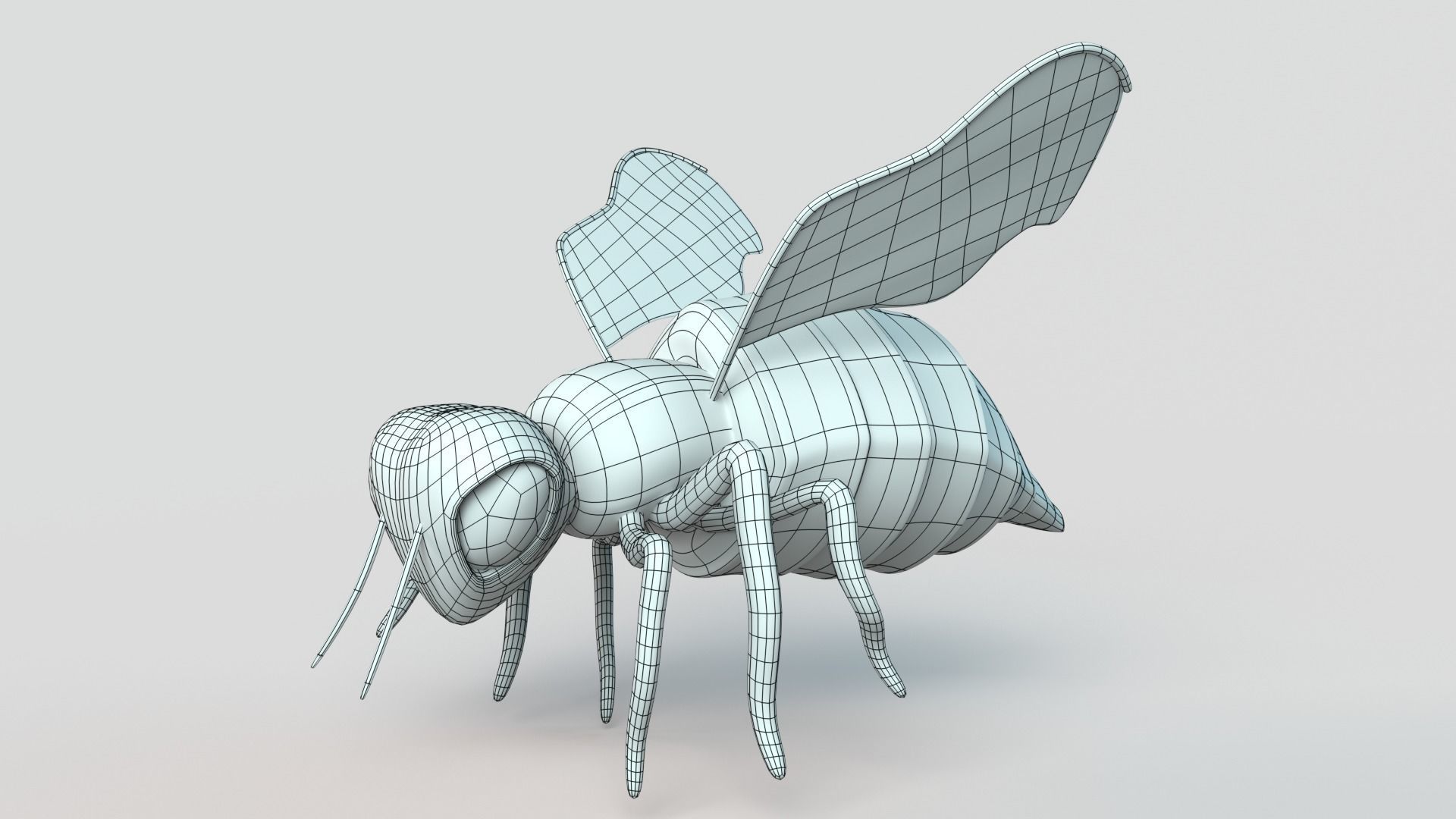 Bee  Cartoon 3D model_5