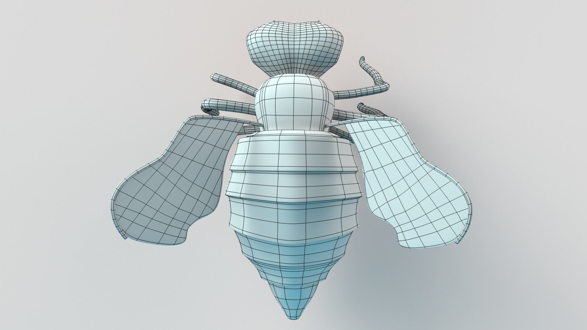 Bee  Cartoon 3D model_7