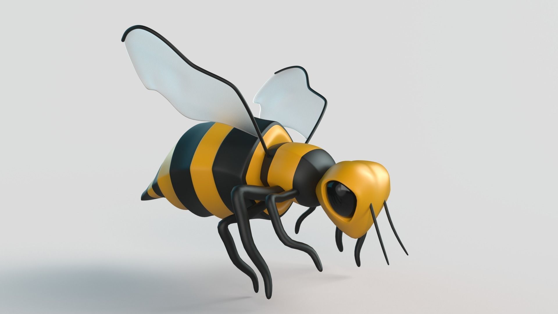 Bee  Cartoon 3D model_1