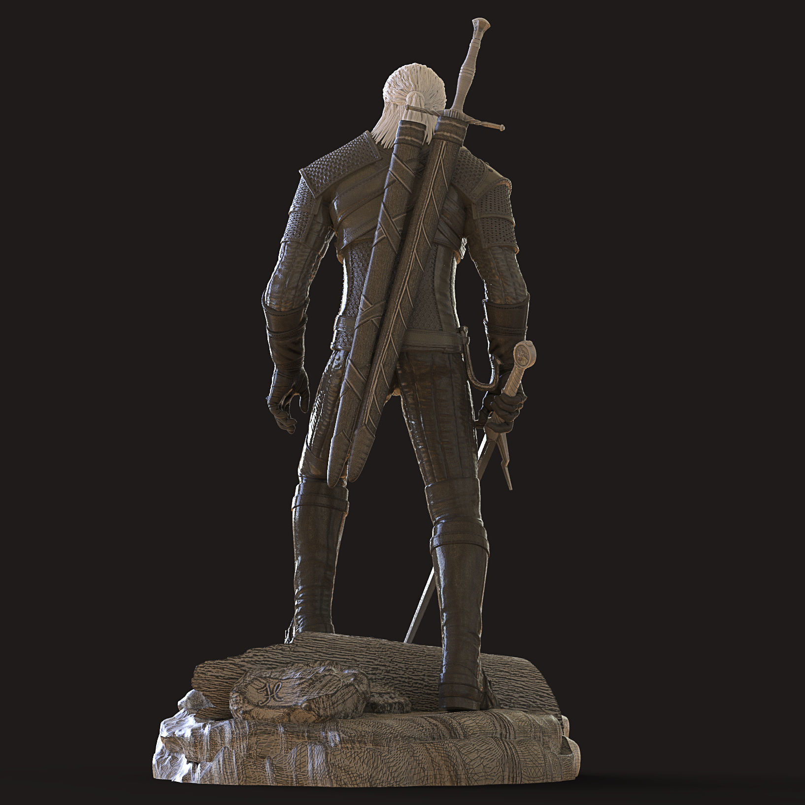 Geralt the Witcher 3D print model_12
