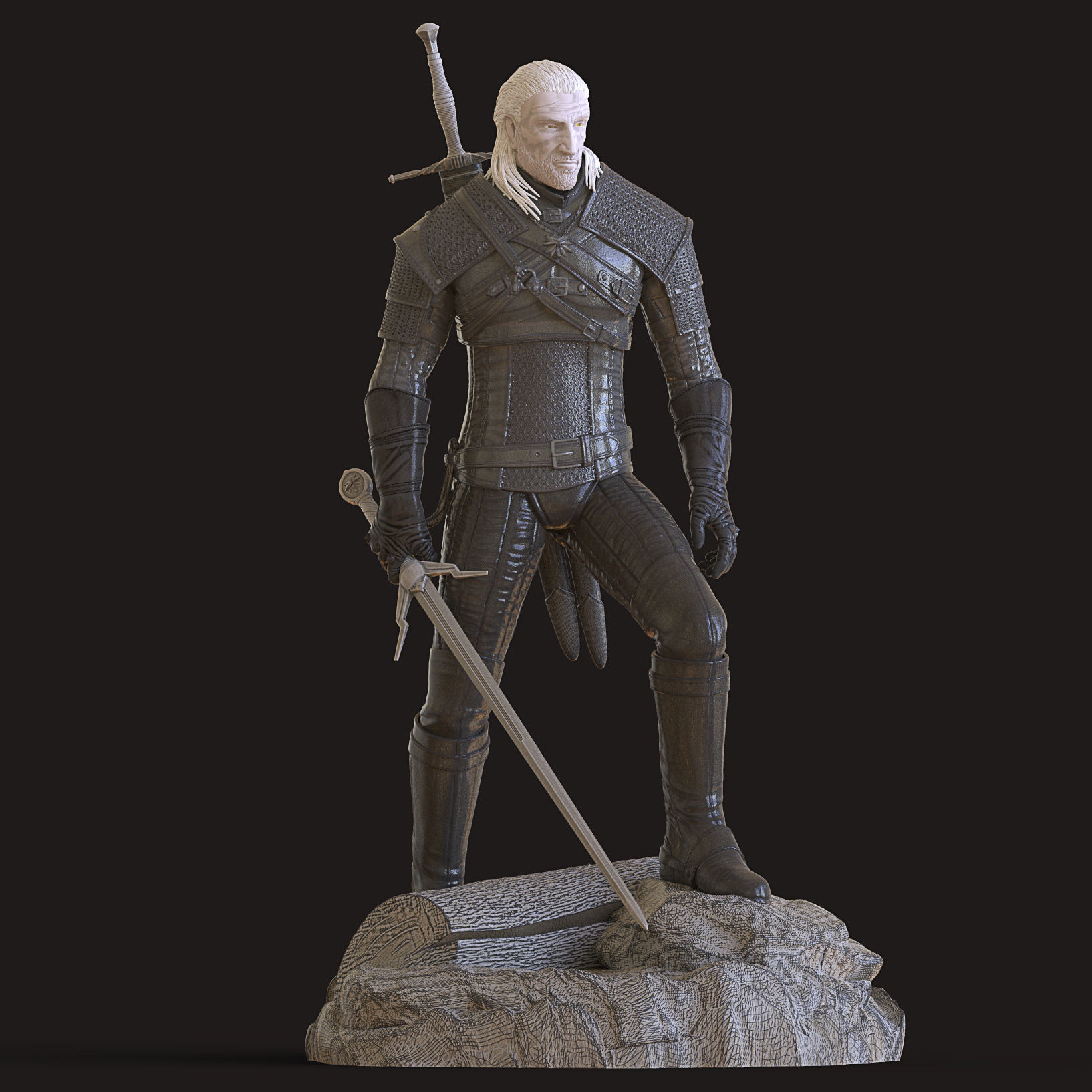 Geralt the Witcher 3D print model_10