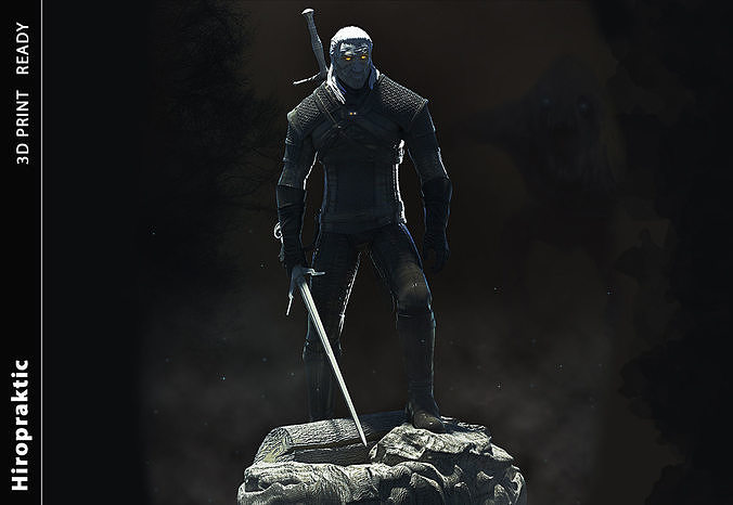 Geralt the Witcher 3D print model