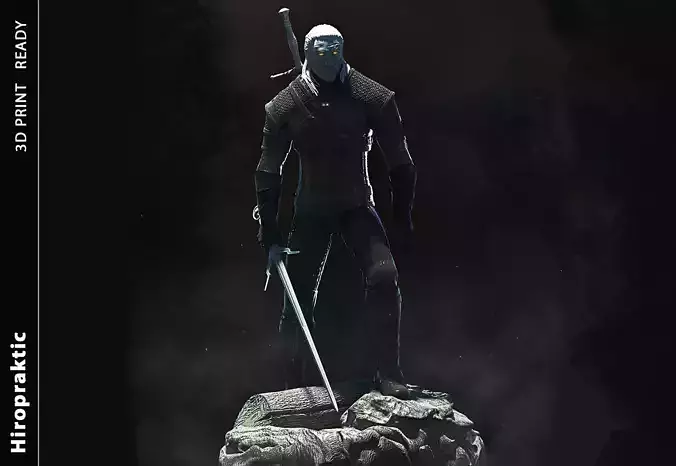 Geralt the Witcher 3D print model