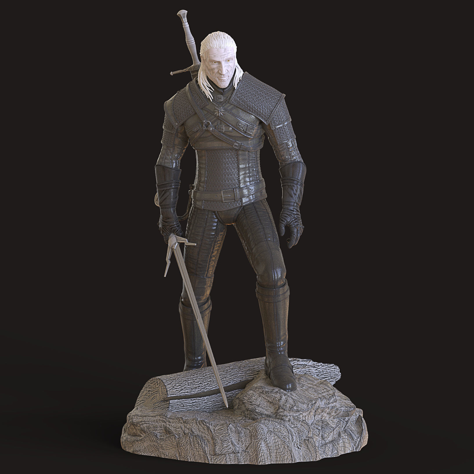 Geralt the Witcher 3D print model_9