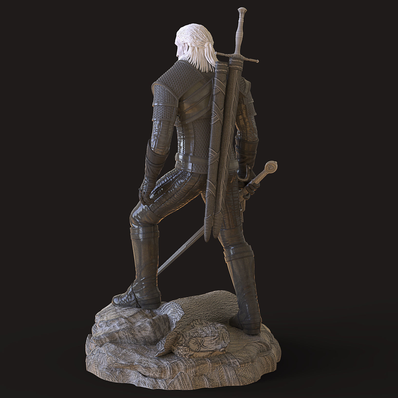 Geralt the Witcher 3D print model_13