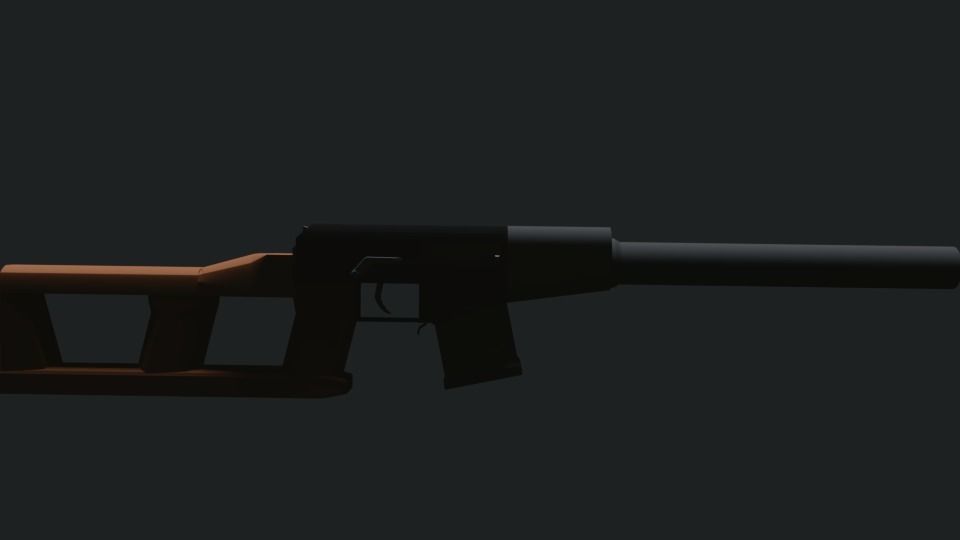 Vintorez ak - rifle 3D model_2