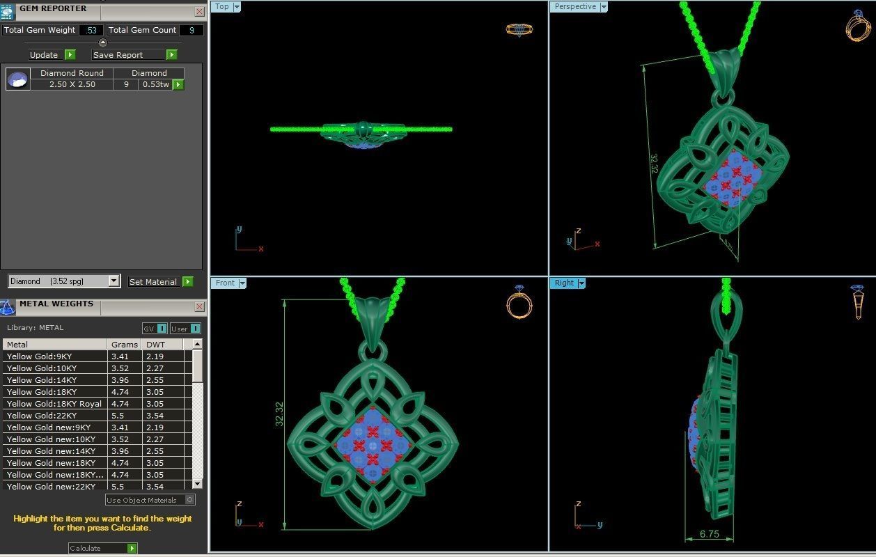 Women pendant 3dm render detail 3D print model_1