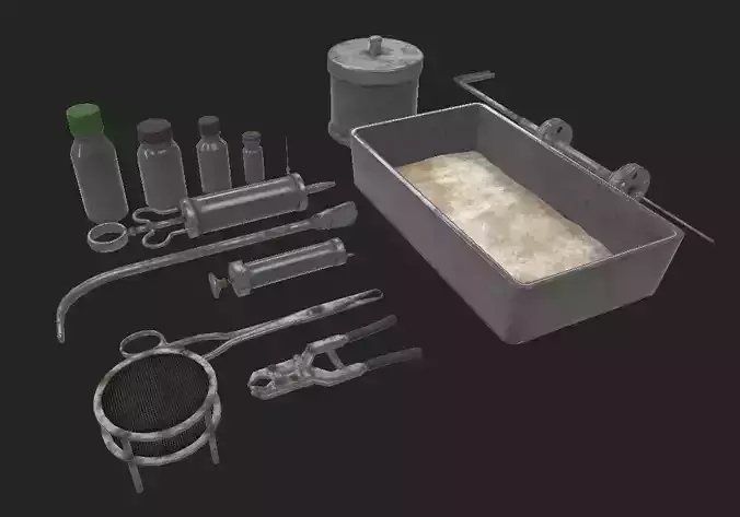 Torture Equipments Low-poly 3D model