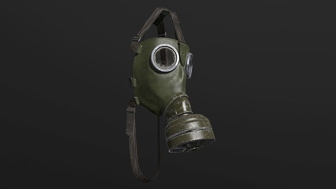 Gas Mask Low-poly 3D model