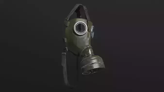 Gas Mask Low-poly 3D model