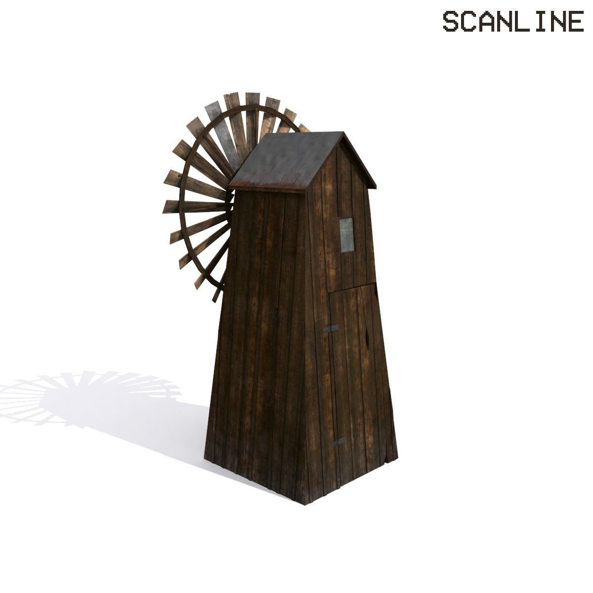Windmill - Slav Architecture Low-poly 3D model_23